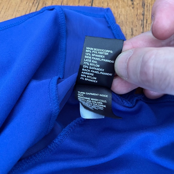 NWT ZELLA Blue Racerback Mesh Running Workout Yoga Top Sz L - Picture 6 of 8